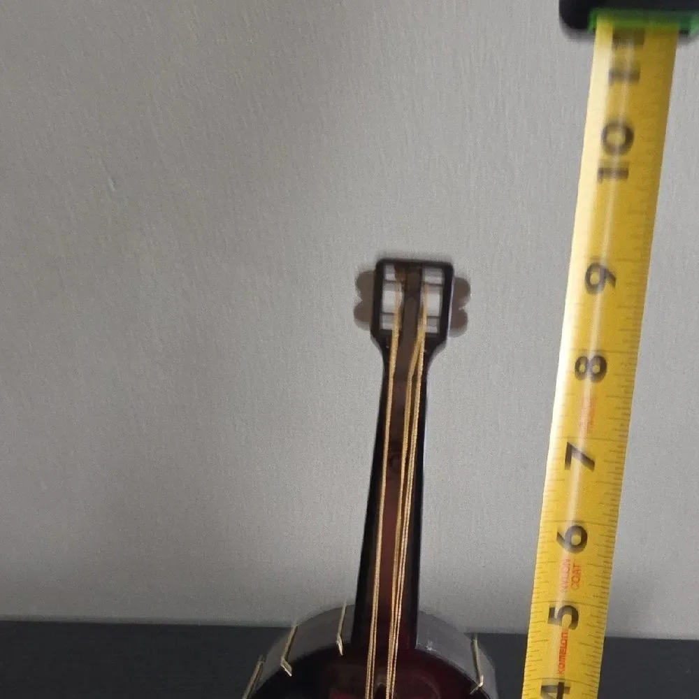 Decorative Black and Gold Banjo Figurine
